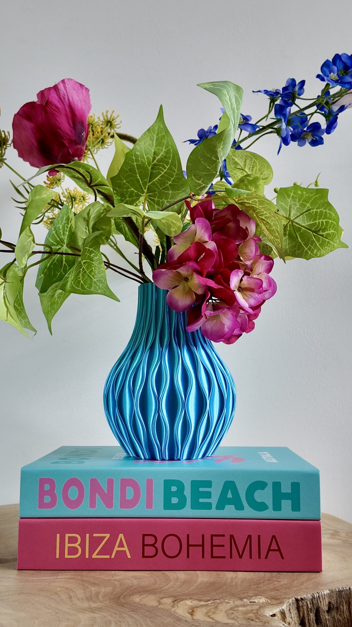Turquoise ribbels, 3D-print van DH 3D Print